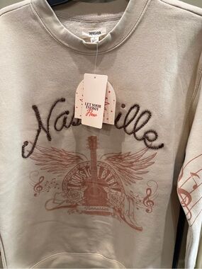 Nashville Graphic Crewneck Sweatshirt - Beige